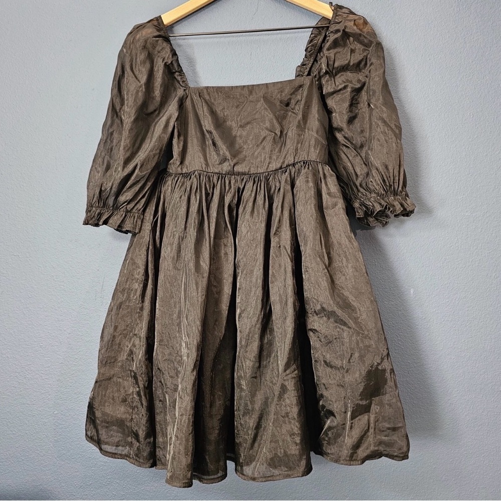 Forever 21 - Babydoll‎ Black Satin Dress
